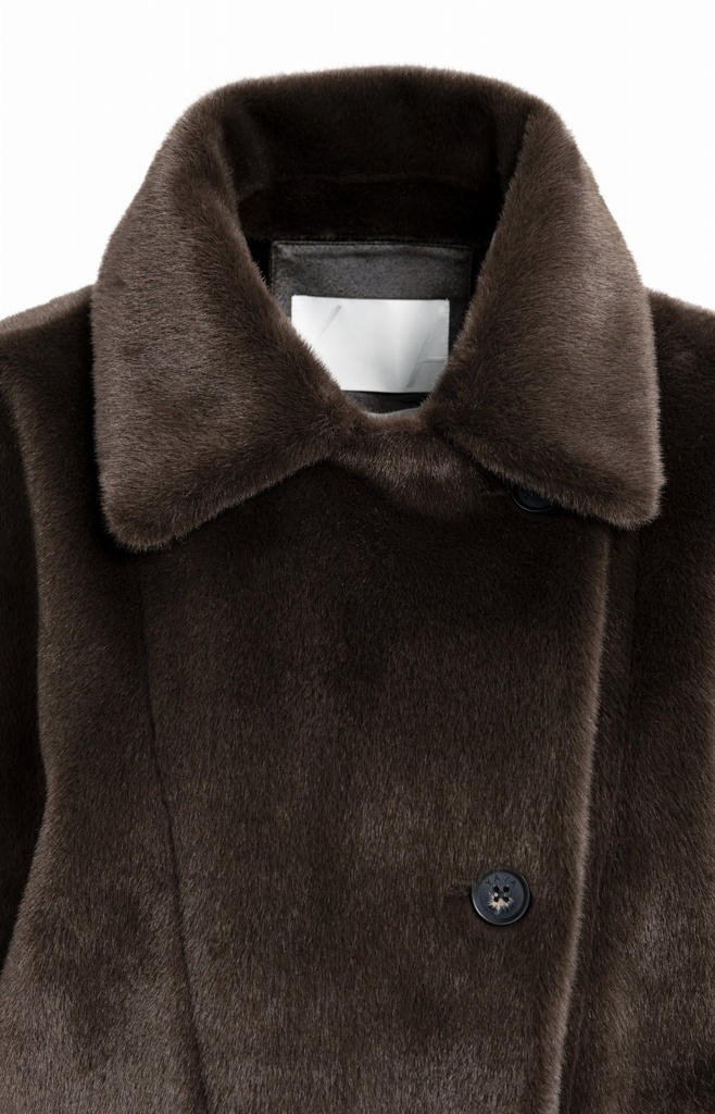 Veste oversize réversible en fausse fourrure - YAYA - Delicioso Brown (13)