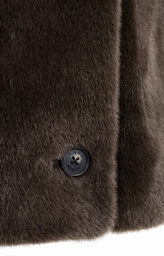 Veste oversize réversible en fausse fourrure - YAYA - Delicioso Brown (14)
