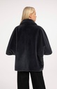 Veste oversize réversible en fausse fourrure - YAYA - Dark Anthracite (4)