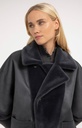 Veste oversize réversible en fausse fourrure - YAYA - Dark Anthracite (9)
