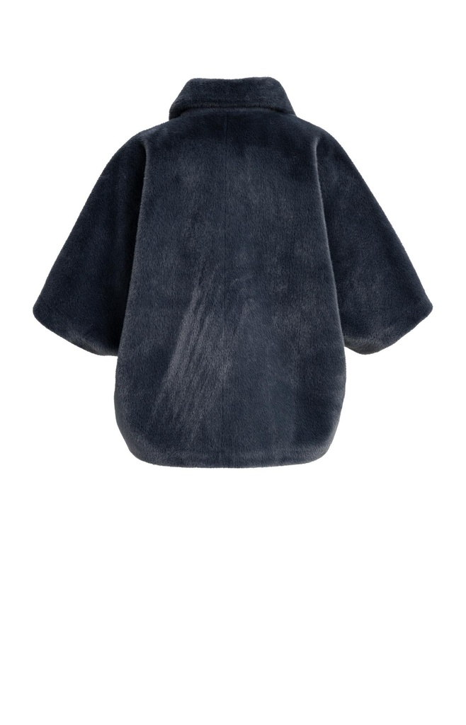 Veste oversize réversible en fausse fourrure - YAYA - Dark Anthracite (12)