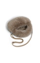 Petit sac rond en fausse fourrure - YAYA - Otter Brown (3)