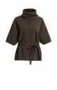 Pull à col montant et ceinture à nouer - YAYA - Delicioso Brown (vue 2)
