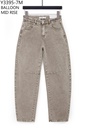 Jeans ballon découpe genou - Taupe (2)
