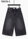 Bermuda long en jeans jambe large - Gris anthracite (2)