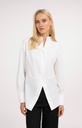 Chemise évasée à col montant - YAYA - Pure White (3)