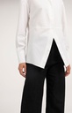 Chemise évasée à col montant - YAYA - Pure White (6)