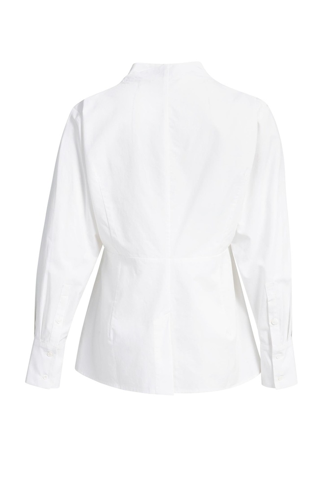 Chemise évasée à col montant - YAYA - Pure White (9)