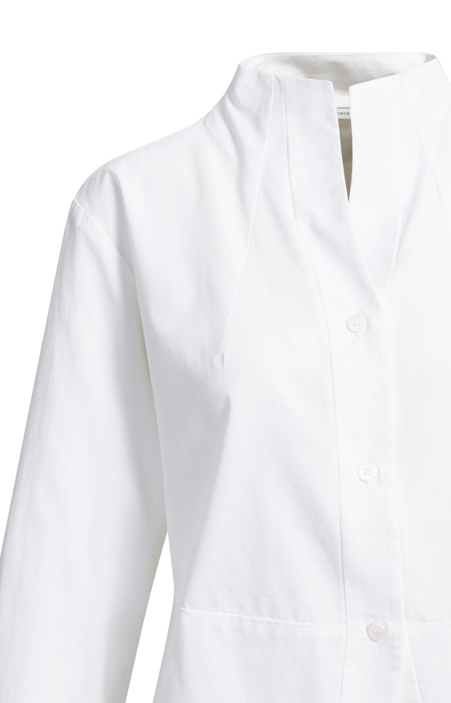 Chemise évasée à col montant - YAYA - Pure White (10)