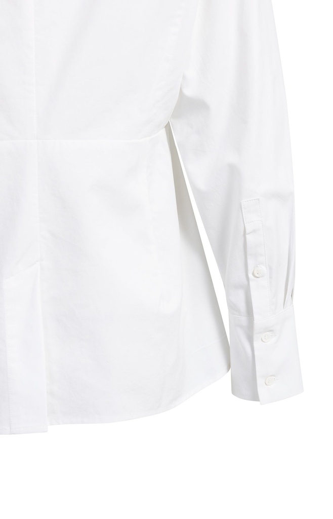 Chemise évasée à col montant - YAYA - Pure White (11)