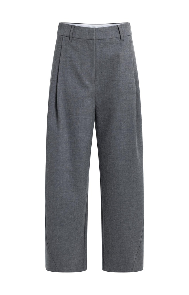 Pantalon coupe ballon à pinces - YAYA - Medium Grey Melange (2)