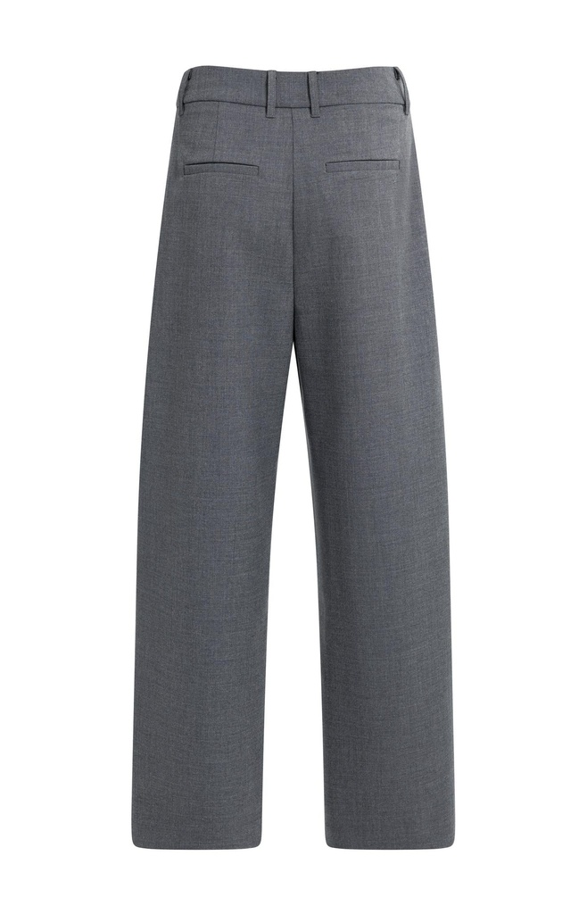 Pantalon coupe ballon à pinces - YAYA - Medium Grey Melange (6)