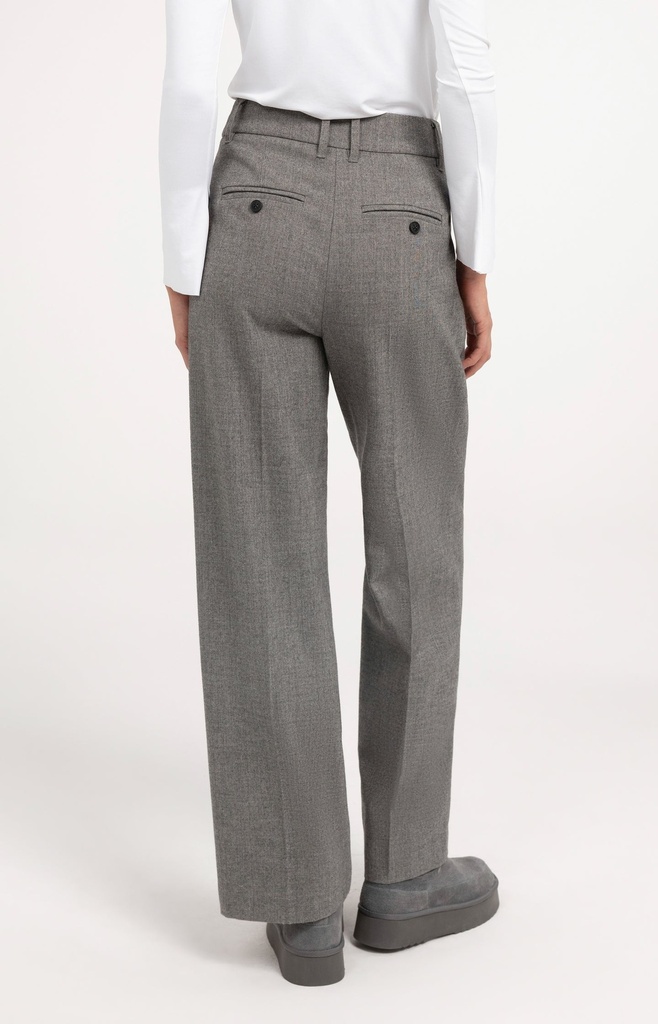 Pantalon souple, coupe large - YAYA - Medium Grey Melange (5)