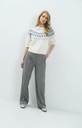 Pantalon souple, coupe large - YAYA - Medium Grey Melange (7)