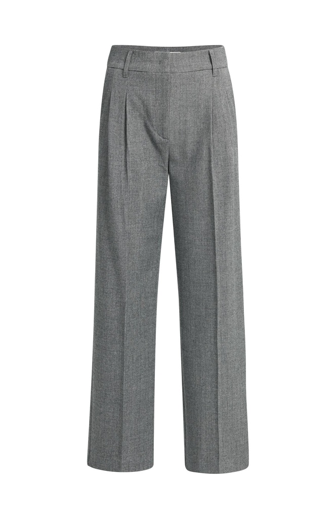Pantalon souple, coupe large - YAYA - Medium Grey Melange (10)