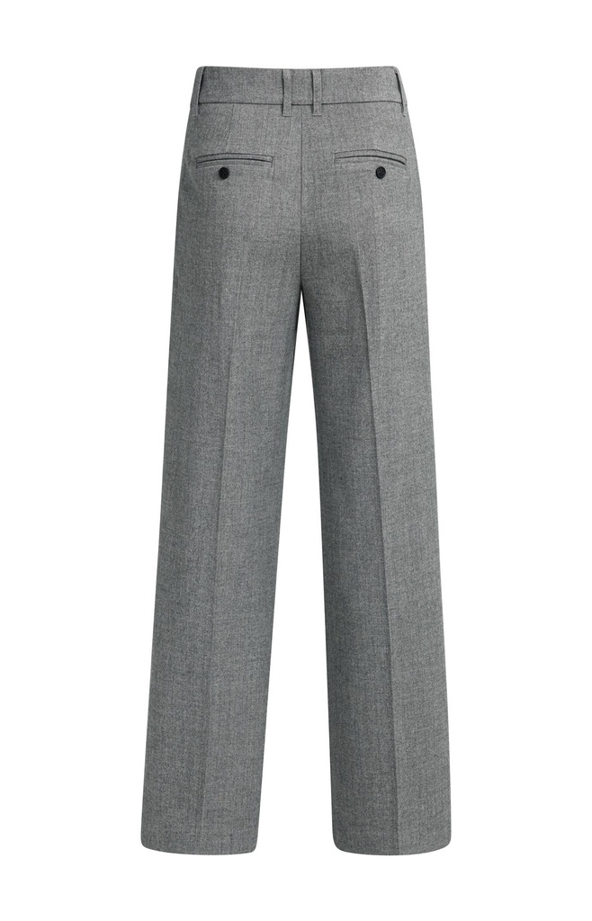 Pantalon souple, coupe large - YAYA - Medium Grey Melange (11)