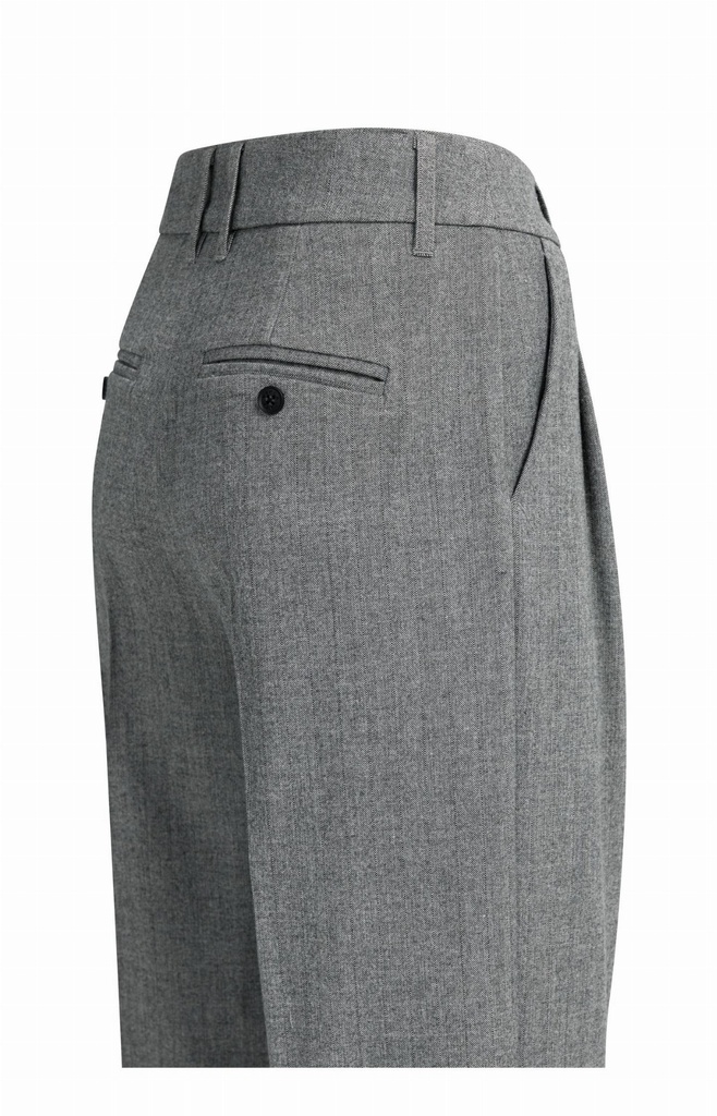 Pantalon souple, coupe large - YAYA - Medium Grey Melange (12)