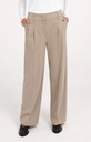 Pantalon souple, coupe large - YAYA - Beige Melange (3)