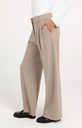 Pantalon souple, coupe large - YAYA - Beige Melange (5)