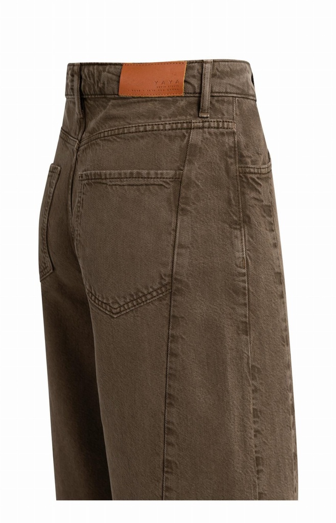 Jean taille haute à coupe large (L34) - YAYA - Cocoa Brown (3)