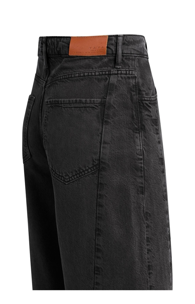 Jean taille haute à coupe large (L34) - YAYA - Black Denim (3)
