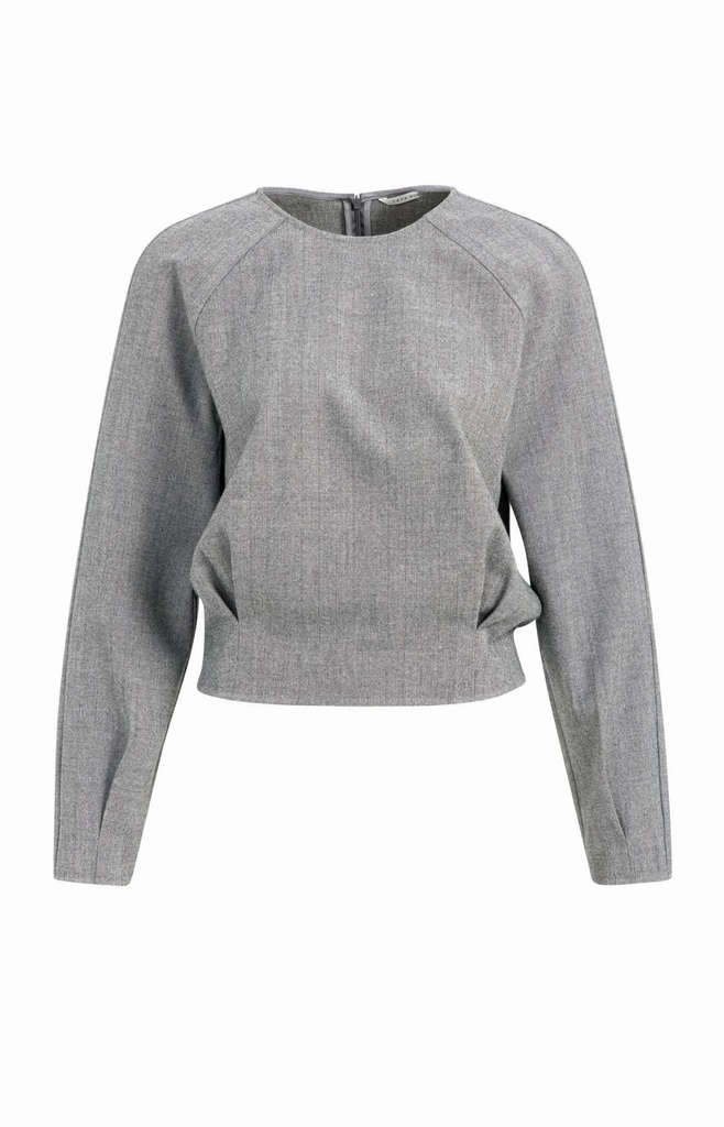 Haut manches longues à coupe blousante - YAYA - Medium Grey Melange (2)