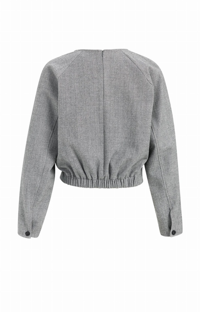 Haut manches longues à coupe blousante - YAYA - Medium Grey Melange (9)