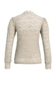 Haut en dentelle à manches longues et col montant - YAYA - Pure Cashmere Grey (6)