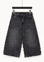 Bermuda long en jeans jambe large - Gris anthracite (vue 2)