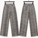 Jeans dad fit extra long imprimé léopard - Gris (vue 3)