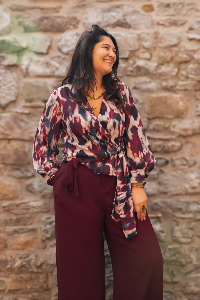 Blouse imprimée - Bordeaux (vue 3)