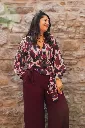 Blouse imprimée - Bordeaux (vue 3)