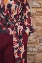 Blouse imprimée - Bordeaux (vue 4)