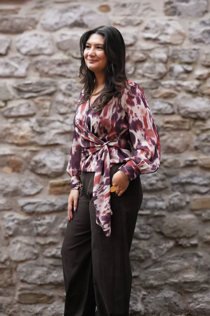 Blouse imprimée - Mauve (vue 5)