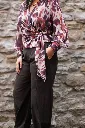 Blouse imprimée - Mauve (vue 6)