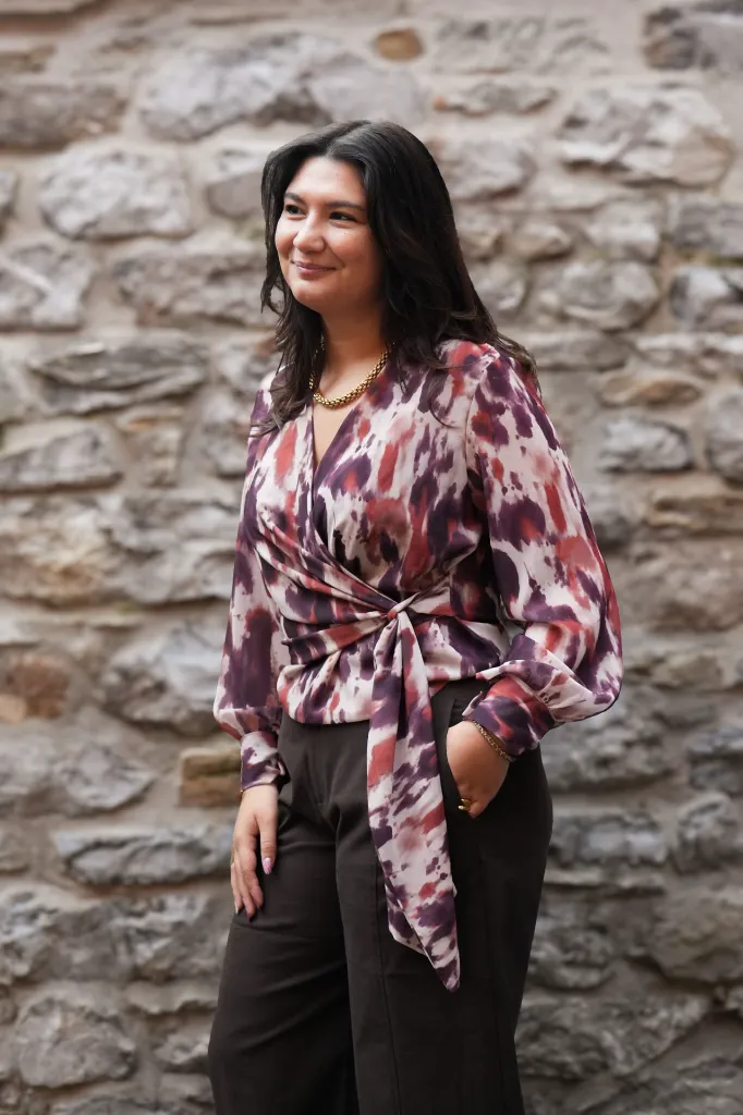 Blouse imprimée - Mauve (vue 7)