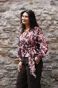 Blouse imprimée - Mauve (vue 7)