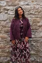 Robe longue imprimée - Bordeaux (vue 8)