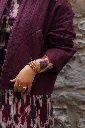 Robe longue imprimée - Bordeaux (vue 10)