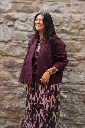 Robe longue imprimée - Bordeaux (vue 12)