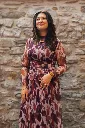 Robe longue imprimée - Mauve (vue 5)