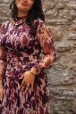 Robe longue imprimée - Mauve (vue 7)
