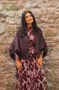 Robe longue imprimée - Mauve (vue 10)