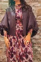 Robe longue imprimée - Mauve (vue 12)