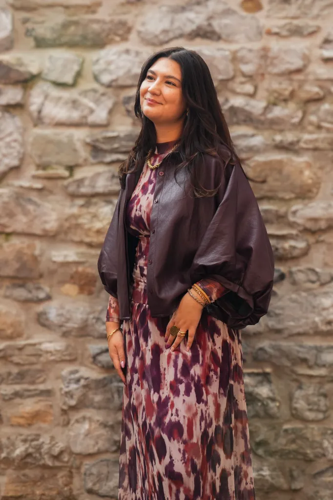Jacket en simili - Prune (vue 2)