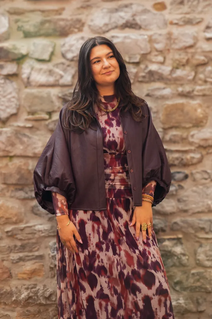 Jacket en simili - Prune (vue 4)