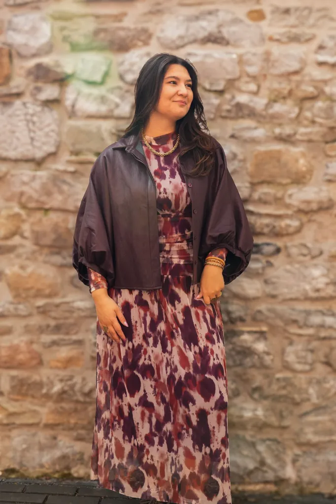 Jacket en simili - Prune (vue 8)