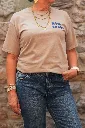 T-shirts en coton imprimé - Taupe (vue 7)