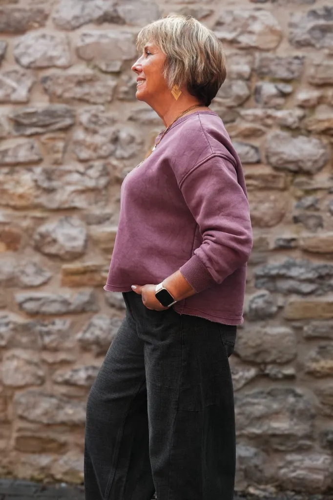Sweat en coton délavé - Acai