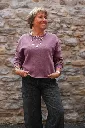 Sweat en coton délavé - Acai (vue 5)